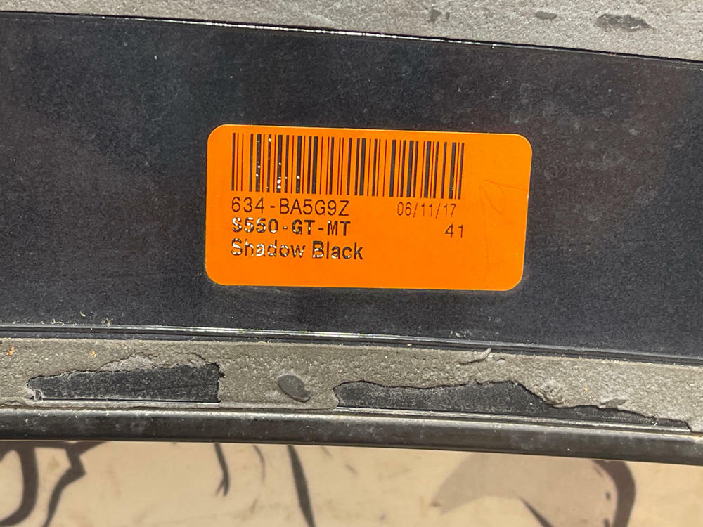 2015-17 Ford Mustang GT OEM Spoiler/ Lip Paint Code G1-Shadow Black 207