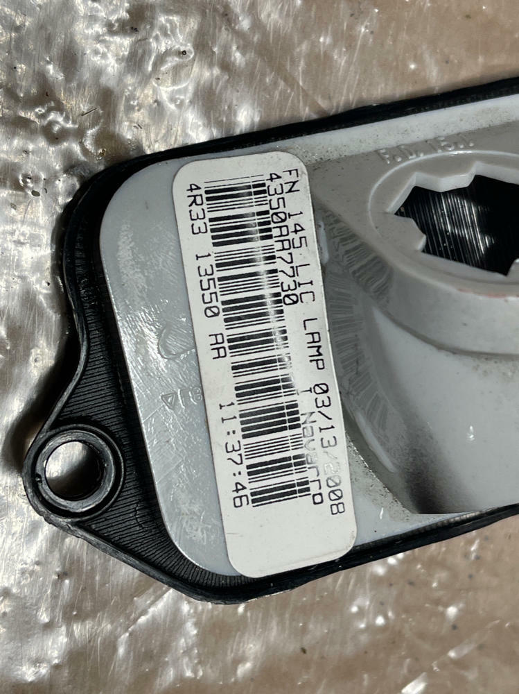 2007-09 Ford Mustang GT500 KR 1800 Miles Rear License Plate Light 226