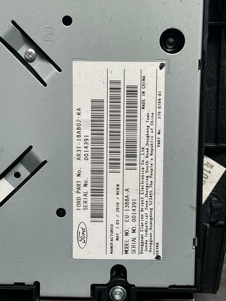 2011-12 Ford Mustang SYNC Radio Kit 294
