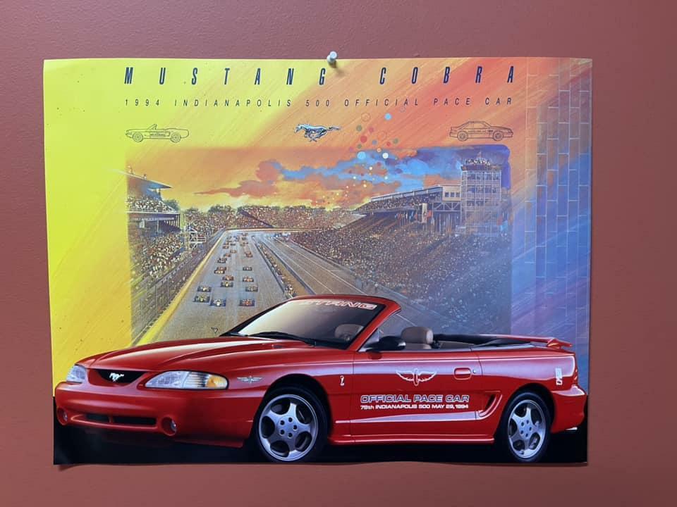 1994 Cobra Indy 500 Pace Car Poster