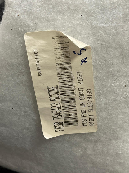2015-17 Ford Mustang GT OEM Pass. RH Interior Trunk Panel- CONVERTIBLE 312