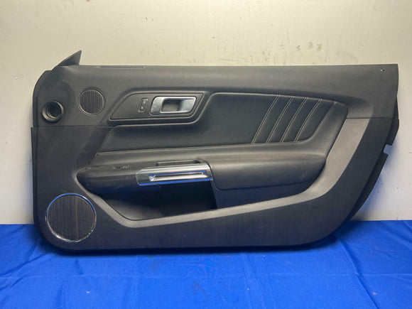 2015-23 Ford Mustang Black Leather Passenger Door Panel 154