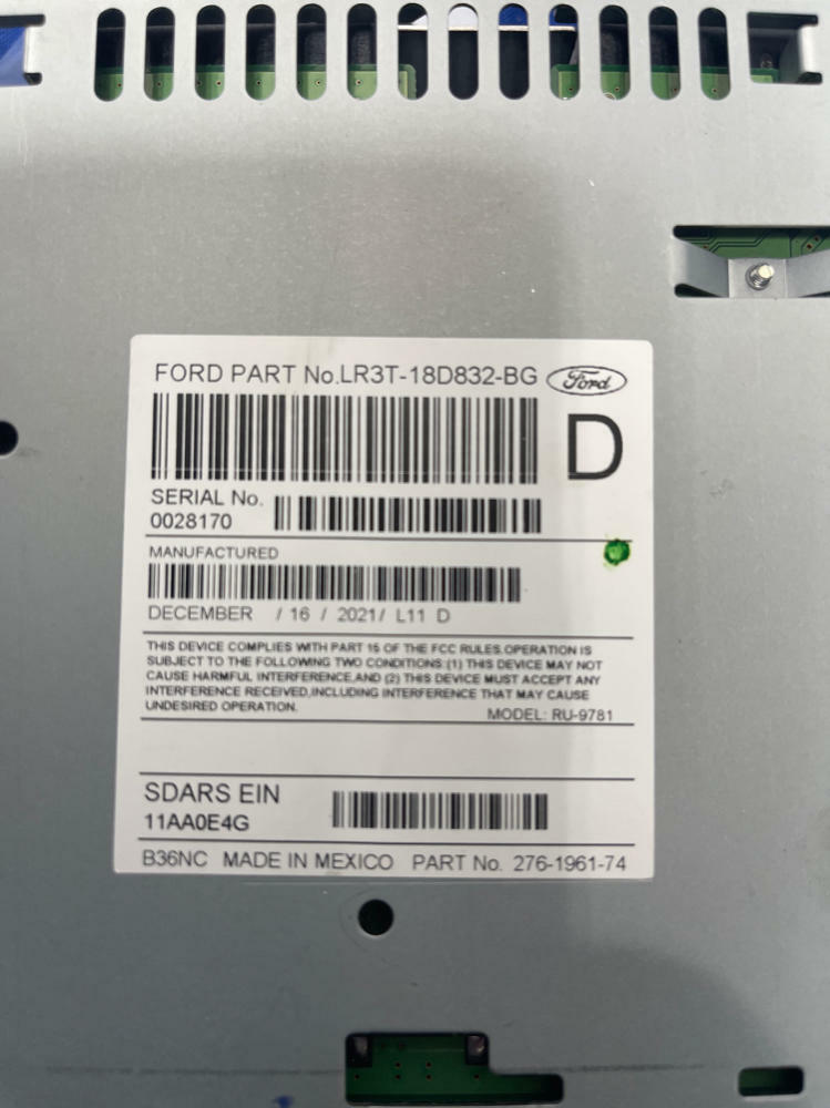 2015-23 Ford Mustang SYNC3 Module 164