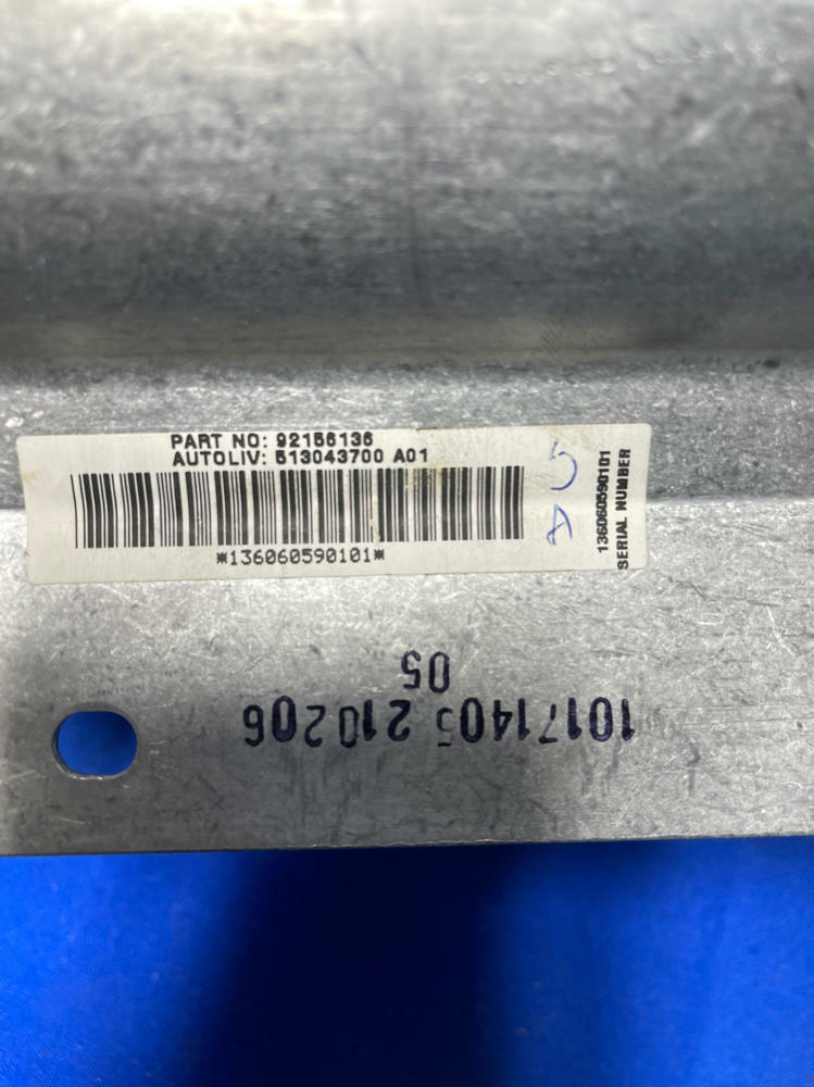2004-06 Pontiac GTO Passenger Air Bag 159