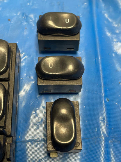 2003-04 Ford Mustang SVT Cobra Convertible Window Control Switch Panels Pair 186
