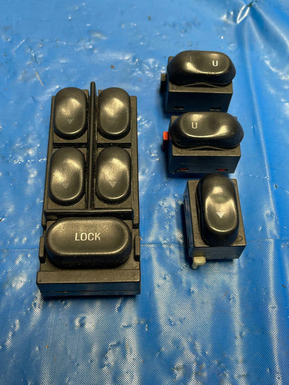 2003-04 Ford Mustang SVT Cobra Convertible Window Control Switch Panels Pair 186