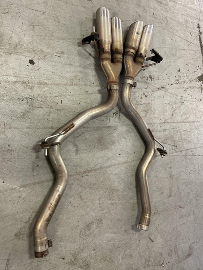 2015-17 Ford Mustang Cat Back No Mufflers w/ Quad Tips 210