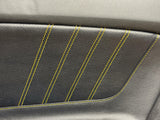 2015-23 Ford Mustang Door Panels Pair LH RH Yellow Stitching 210