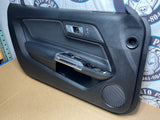2018-23 Ford Mustang Door Panels Pair Premium Leather- Silver Stitching 204