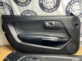 2018-23 Ford Mustang Door Panels Pair Premium Leather- Silver Stitching 204