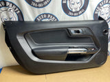 2018-23 Ford Mustang Door Panels Pair Premium Leather- Silver Stitching 204