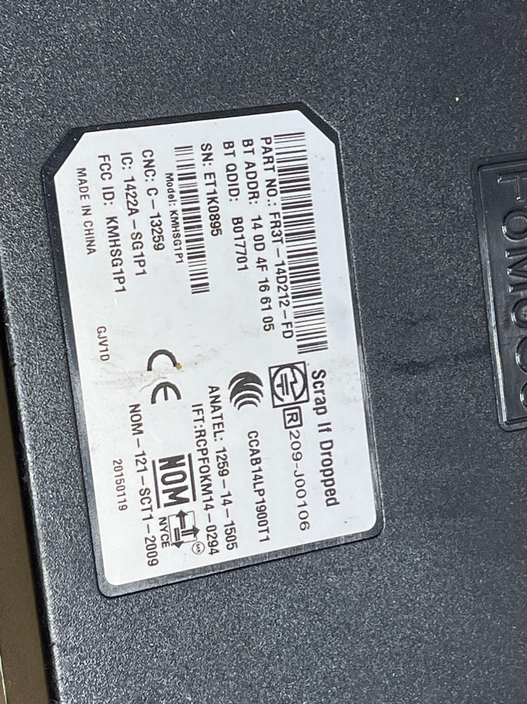 2015-17 Ford Mustang Sync/Communication Module 198