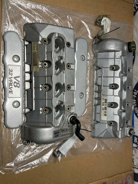 2003-04 Ford Mustang SVT Cobra 4.6 4V S/C Valve Covers Pair 208