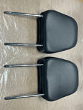 2018-23 Ford Mustang Seat Leather Head Rest Pair 212