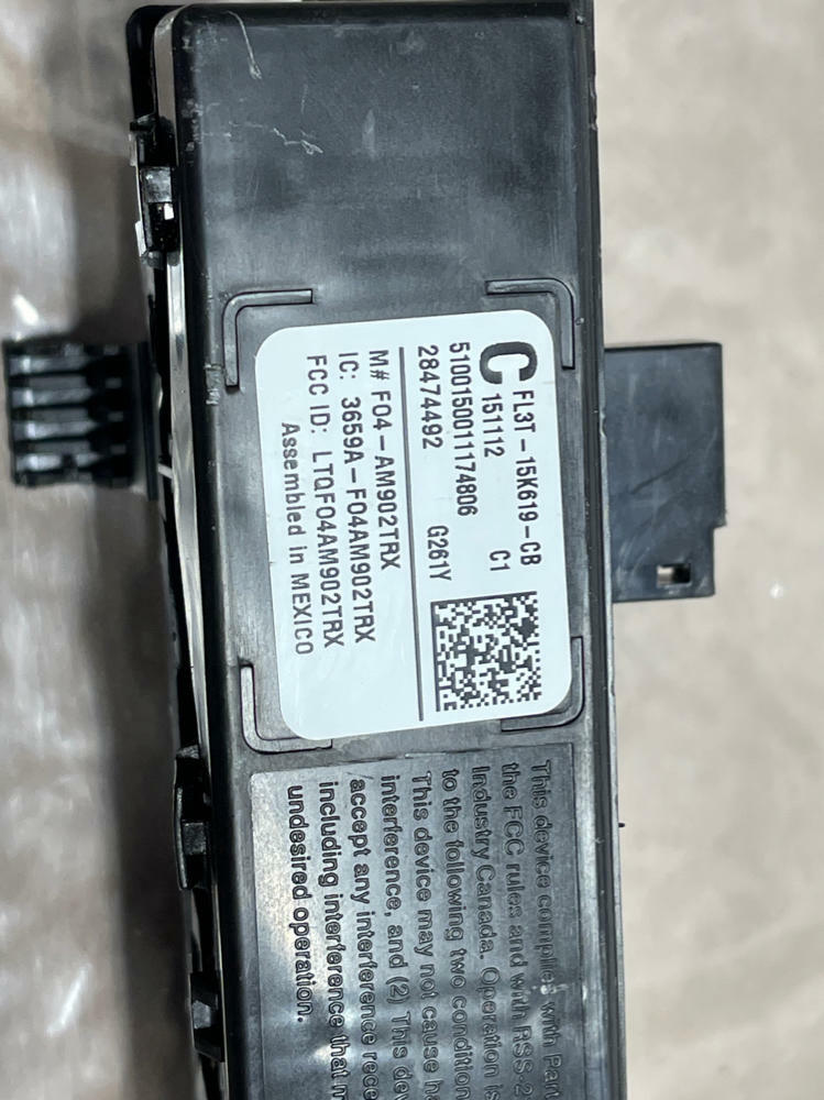 2015-17 Ford Mustang GT V6 Smart Key Antenna Module FL3T-15K619-CB 214