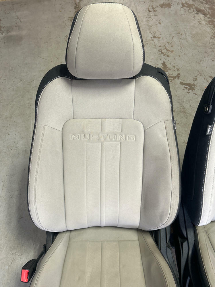 2015-23 Ford Mustang GT 5.0 Seats Cloth Front & Rear Beige 223
