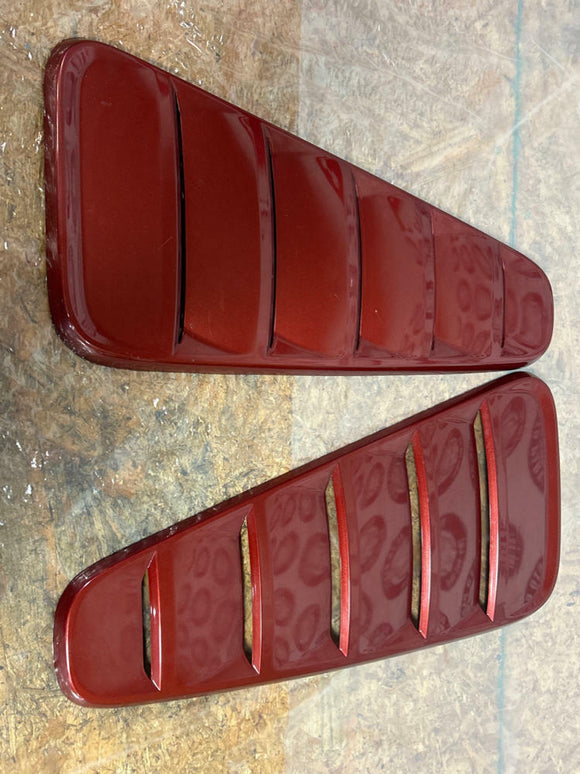 2011-14 Ford Mustang Quarter Window Covers (RR-Ruby Red) 231