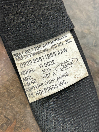 2011-14 Ford Mustang GT Rear Left Seat Belt w/ Buckle (x1) 231