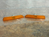 2011-14 Ford Mustang GT Amber Front Bumper Reflectors Pair 231