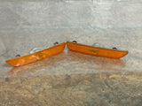 2011-14 Ford Mustang GT Amber Front Bumper Reflectors Pair 231
