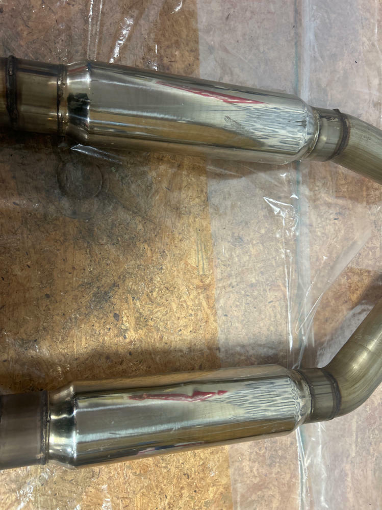 2015-17 Ford Mustang GT Aftermarket Stainless Resonator Pair 253