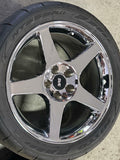 2003-04 Ford Mustang SVT Cobra Style 18" SVE 18x9 18x10 Nitto Tires