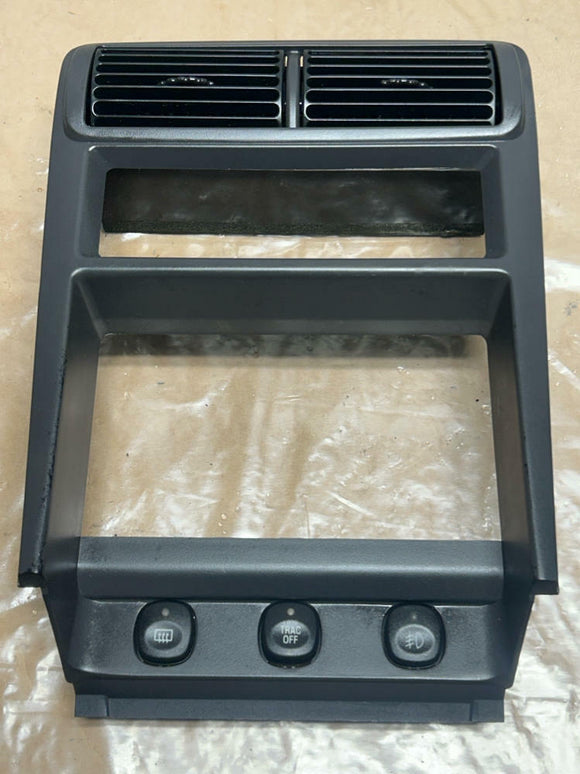 2001-04 Ford Mustang OEM Dark Charcoal Double Din Radio Bezel 270