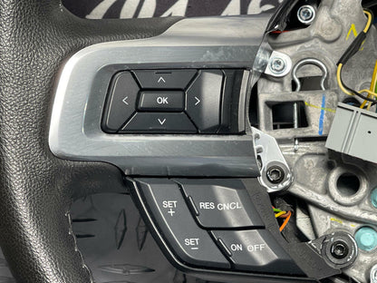 2015-17 Ford Mustang GT Premium Leather Steering Wheel- HEATED, M/T 269