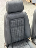 1987-1989 Spec Mustang GT Front Opal Grey Tweed Sport Seats Pair 273