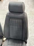 1987-1989 Spec Mustang GT Front Opal Grey Tweed Sport Seats Pair 273