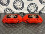 2015-2023 Ford Mustang Base Front Brake Calipers Pair- Painted Comp. Orange 258