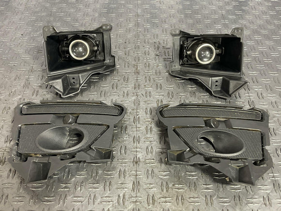 2011-12 Ford Mustang Fog Light Bezels & Fog Lights Pair LH & RH