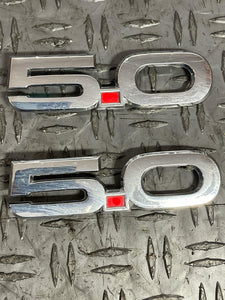 2011-12 Ford Mustang 5.0 Fender Emblems Pair 266