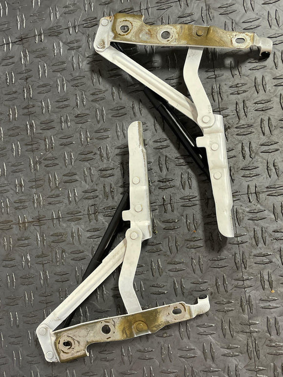 2011-12 Ford Mustang Performance White Hood Hinges Pair LH RH 266