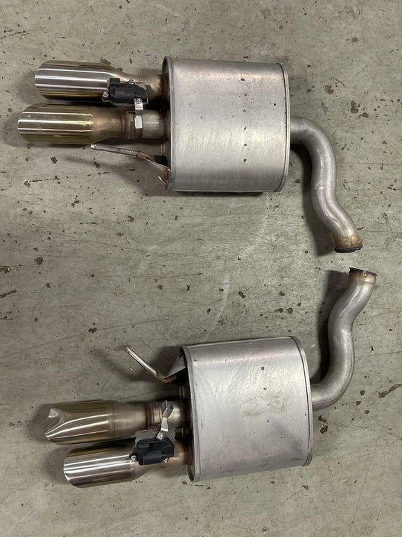 2015-17 Ford Mustang GT OEM Quad Tip Muffler Pair- DAMAGED 261