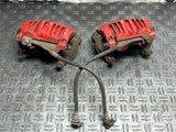 2001 Ford Mustang Bullitt Front Brake Caliper Pair (Red, made by PBR) 271