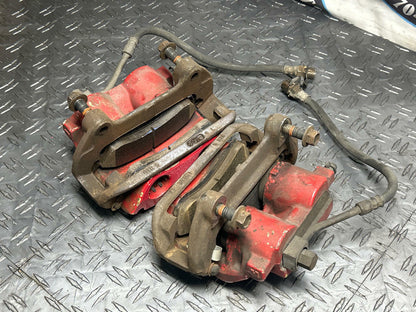 2001 Ford Mustang Bullitt Front Brake Caliper Pair (Red, made by PBR) 271