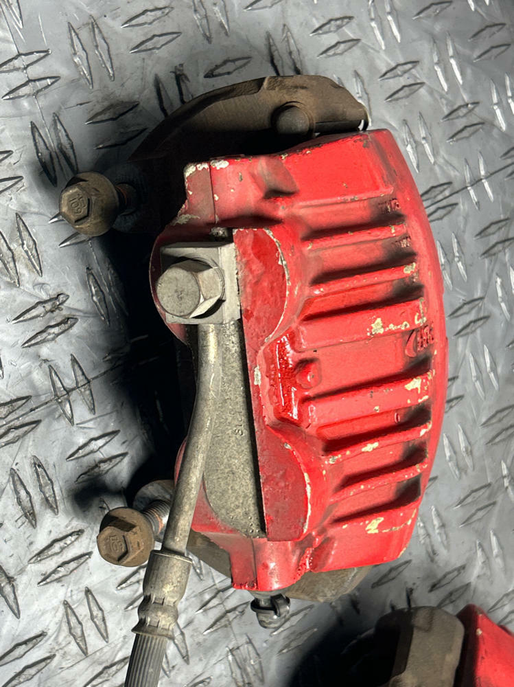 2001 Ford Mustang Bullitt Front Brake Caliper Pair (Red, made by PBR) 271