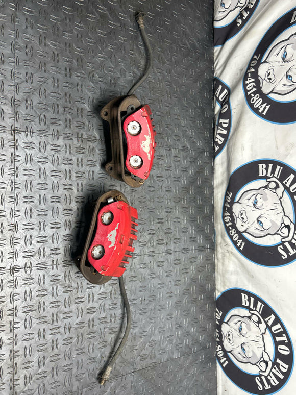 2001 Ford Mustang Bullitt Front Brake Caliper Pair (Red, made by PBR) 271