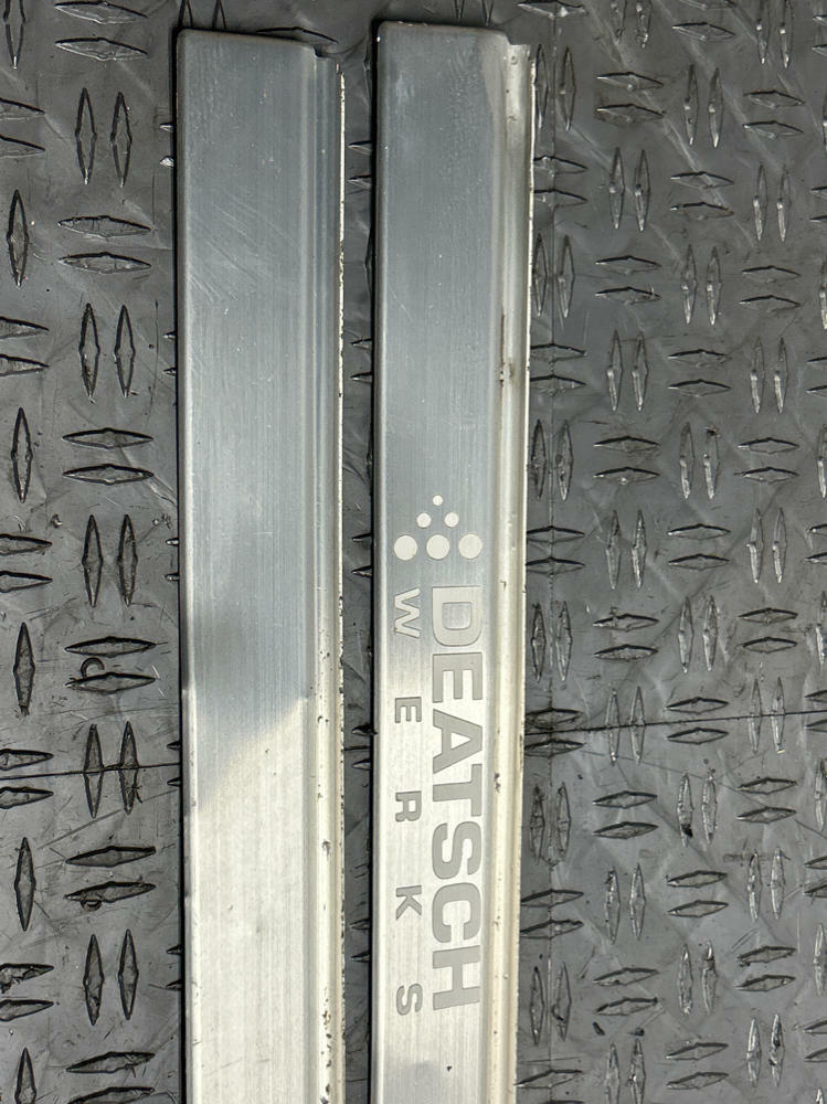 2001 Ford Mustang Bullitt Inner Door Sill Plates/Plaques- Nice Shape for Age 271