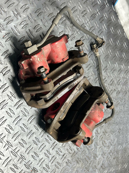 2001 Ford Mustang Bullitt Front Brake Caliper Pair (Red, made by PBR) 271