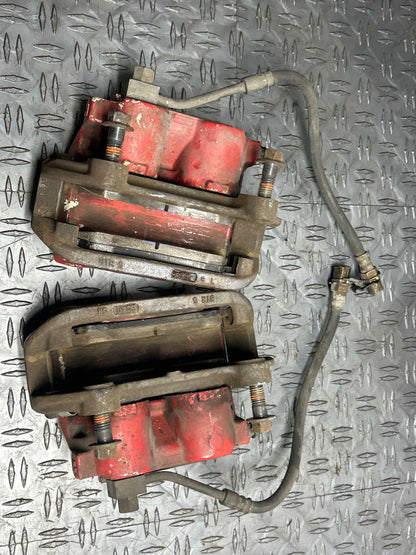 2001 Ford Mustang Bullitt Front Brake Caliper Pair (Red, made by PBR) 271