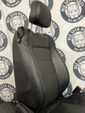 2015-23 Ford Mustang Passenger RH Leather Seat- Whiteish Silver Stitching 262