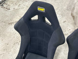 OMP WRC VTR Hard Back Racing Bucket Seats Pair- w/ Rails 277