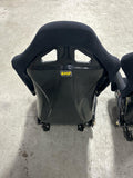 OMP WRC VTR Hard Back Racing Bucket Seats Pair- w/ Rails 277