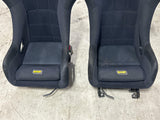 OMP WRC VTR Hard Back Racing Bucket Seats Pair- w/ Rails 277