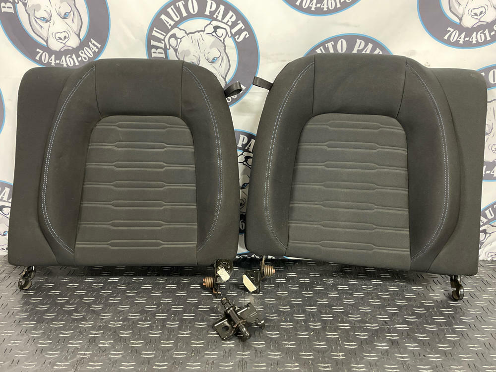2015-23 Ford Mustang Cloth Rear Seat Set- FOR COUPE, Blue Stitching 278