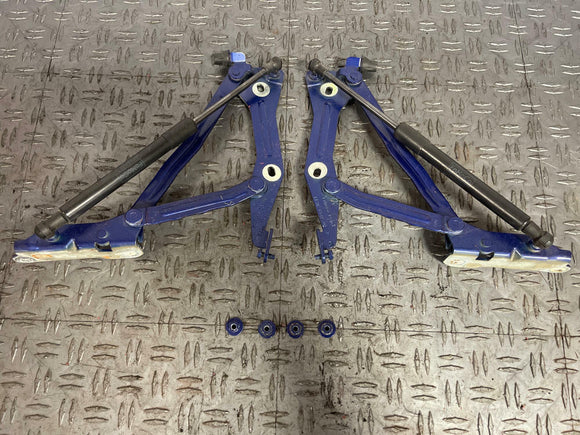 2015-23 Ford Mustang Hood Hinges Pair Deep Impact Blue 278