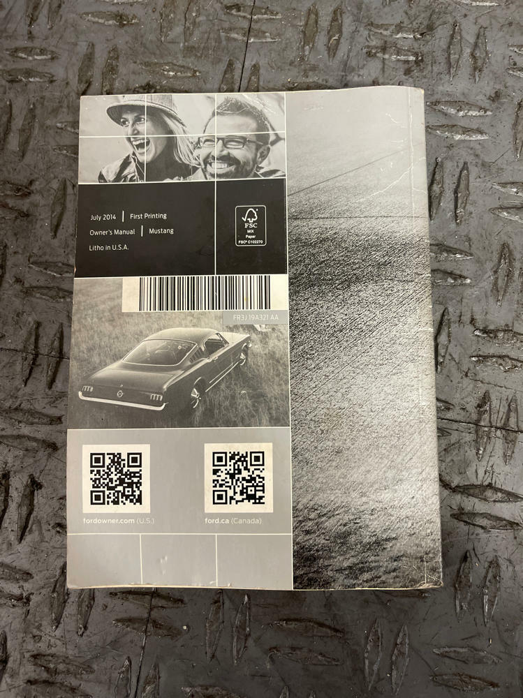 2015 Ford Mustang GT Owners Manual- Manual Only, NOT COMPLETE 278