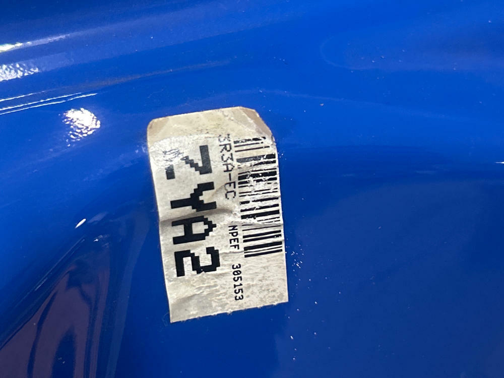 1999-04 Ford Mustang Mach One Passenger RH Door- Azure Blue, FOR COUPE 284